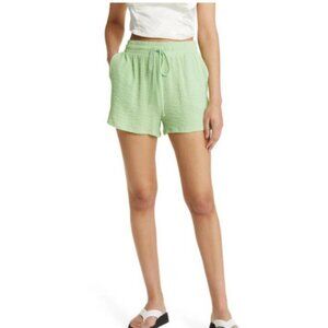 BP Textured Drawstring Shorts In Green Greece NWT